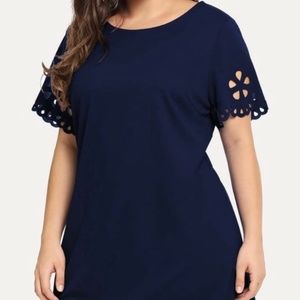 Tunic Dress - Cut Scallop Edge